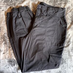 Sanctuary Gray Utility Style Pants, Sz S, 98% Cotton 2% Spandex EUC